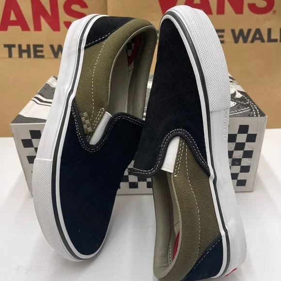 Vans Men’s Skate Slip-OnBlack Olive Sneakers VN0A5FCAB1V